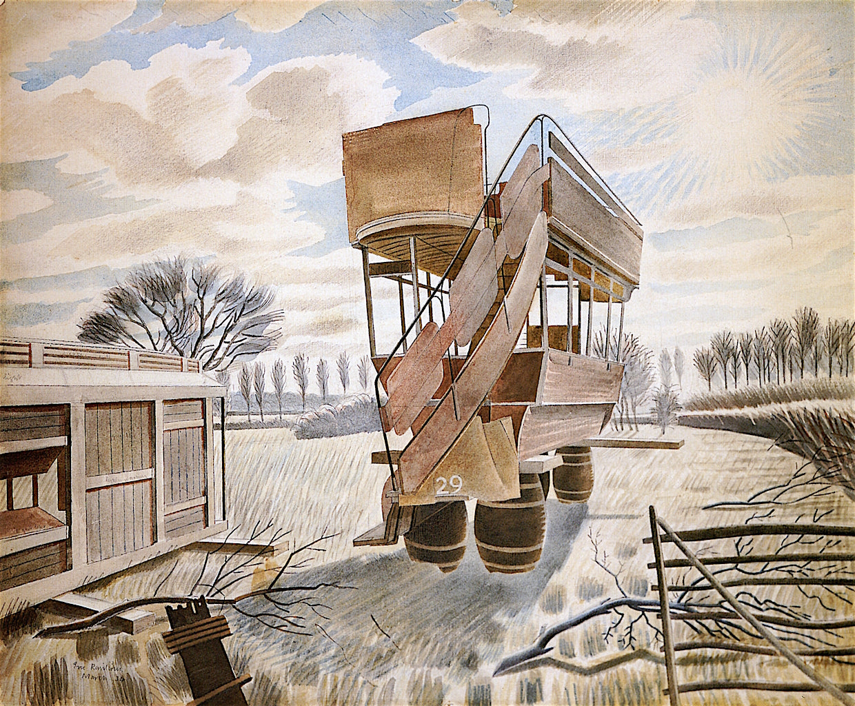 No. 29 Bus by Eric Ravilious,16x12(A3) Poster