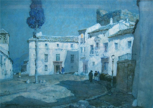 Moonlight - Antequera by Albert Moulton Foweraker,16x12(A3) Poster