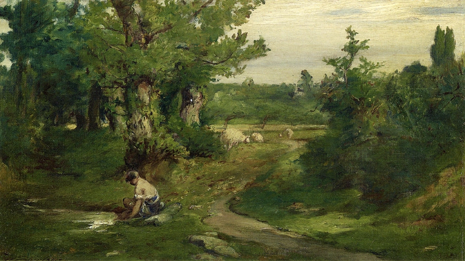 Little Shepherd, vintage artwork by Walter Shirlaw, 12x8" (A4) Poster