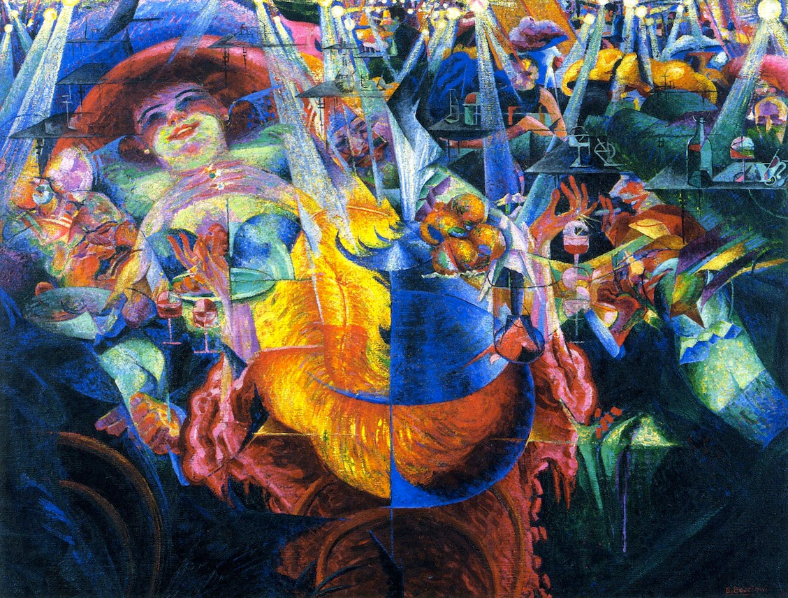 The Laugh, vintage artwork by Umberto Boccioni, 12x8" (A4) Poster