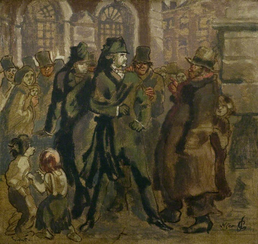 The Bart and the Bums, vintage artwork by Walter Richard Sickert, 12x8" (A4) Poster