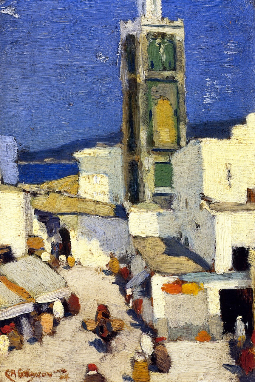 Great Mosque, Morocco, vintage artwork by Clarence Gagnon, 12x8" (A4) Poster