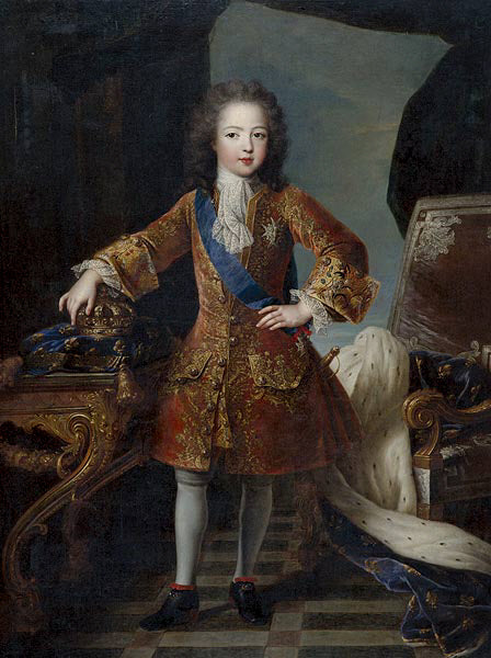 Portrait of King Louis XV of France as child, vintage artwork by Pierre Gobert, 12x8" (A4) Poster