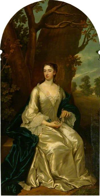 Elizabeth, Countess of Portsmouth, vintage artwork by Attributed to Charles Jervas, 12x8" (A4) Poster