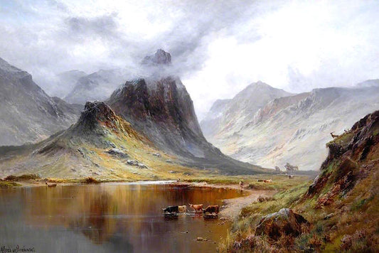 In the Pass of Leney, Perth, vintage artwork by Alfred de Breanski, Sr., 12x8" (A4) Poster
