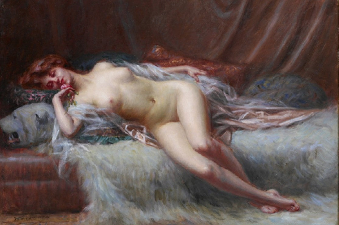 Nu A La Peau D'ours by Delphin Enjolras,A3(16x12")Poster