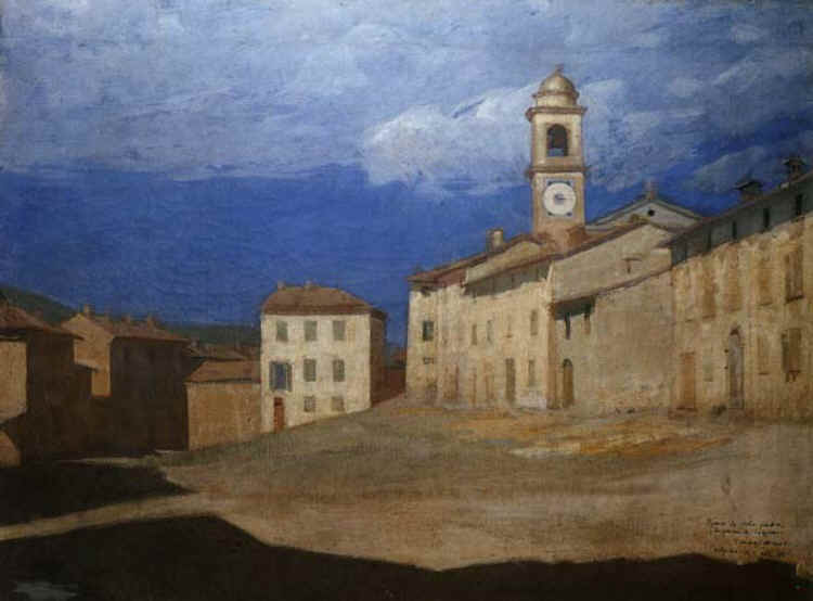Piazza di Volpedo by Giuseppe Pellizza da Volpedo,A3(16x12")Poster