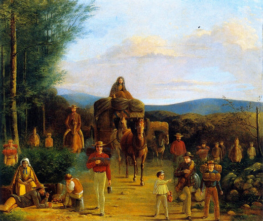 Gold Prospectors, vintage artwork by Albertus del Orient Browere, A3 (16x12") Poster Print