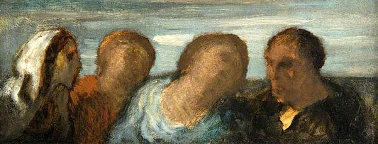 Four Heads, vintage artwork by Attributed to Honore Daumier, A3 (16x12") Poster Print