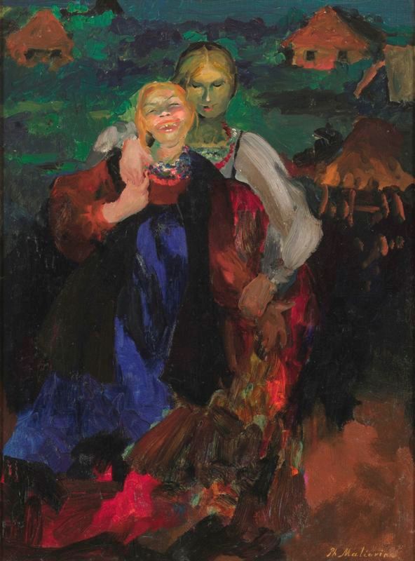 Laughing Girls by Filipp Andreevich Maliavin,A3(16x12")Poster