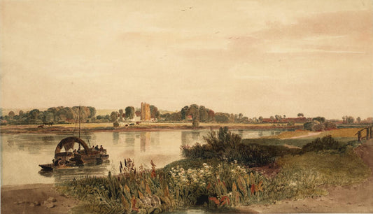 Bray on Thames from the Towing Path, vintage artwork by Peter de Wint, 12x8" (A4) Poster
