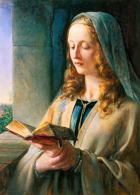 Maiden Meditation, vintage artwork by Charles West Cope, A3 (16x12") Poster Print