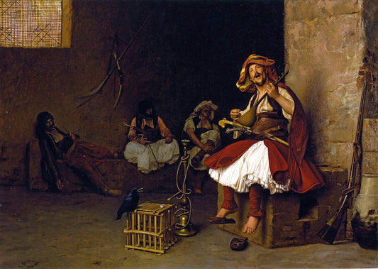 Bashi-Bazouk Singing, vintage artwork by Jean-Leon Gerôme, 12x8" (A4) Poster