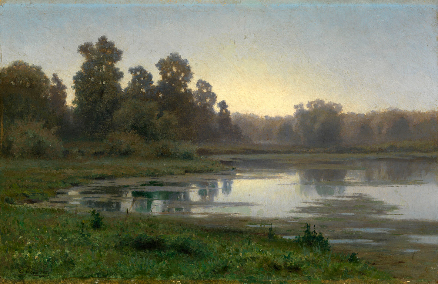 At Dawn, vintage artwork by Efim Efimovich Volkov, 12x8" (A4) Poster
