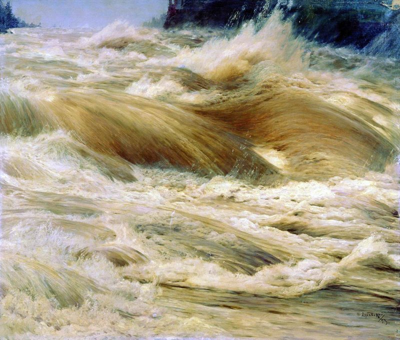 Imatra Waterfall by Nikolai Nikanorovich Dubovskoy,A3(16x12")Poster