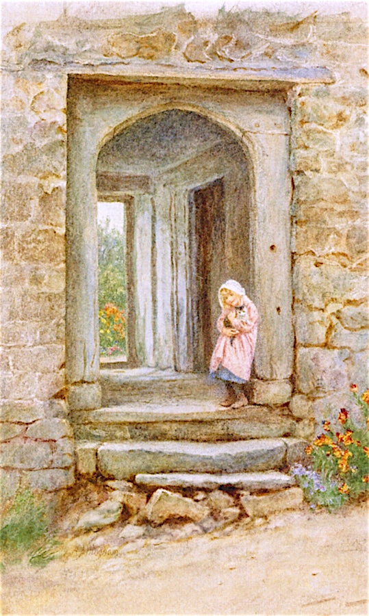 Reunited, vintage artwork by Helen Allingham, 12x8" (A4) Poster