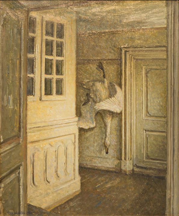 The Swan, vintage artwork by Viggo Johansen, 12x8" (A4) Poster