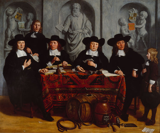The Headmen of the Coopers' and Wine Tappers' Guild, vintage artwork by Gerbrand van den Eeckhout, 12x8" (A4) Poster