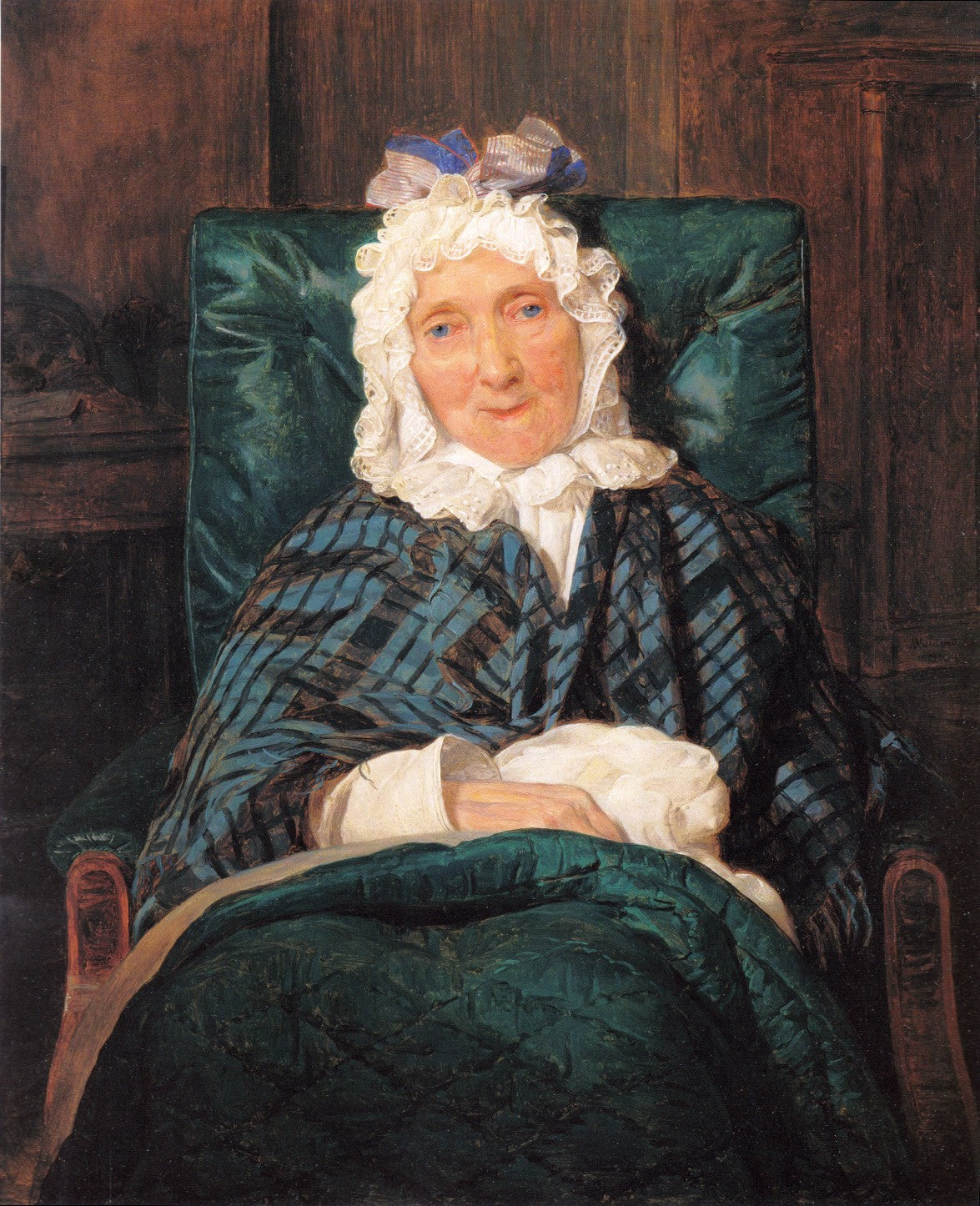 Aloysia Eltz in the Armchair, vintage artwork by Ferdinand Georg Waldmüller, A3 (16x12") Poster Print