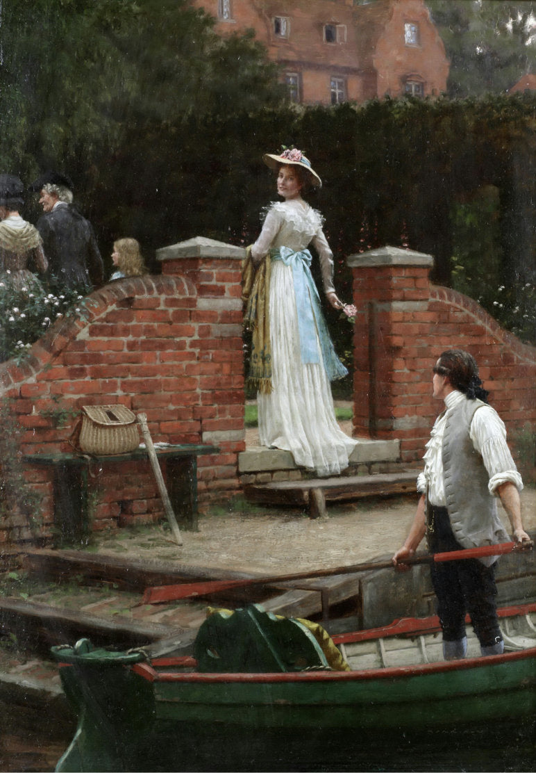 The glance that enchants, vintage artwork by Edmund Blair Leighton, 12x8" (A4) Poster