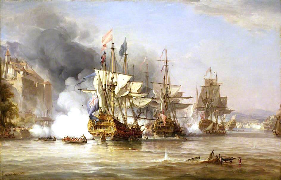 The Capture of Puerto Bello, 21 November 1739, vintage artwork by George Paul Chambers, Sr., A3 (16x12") Poster Print