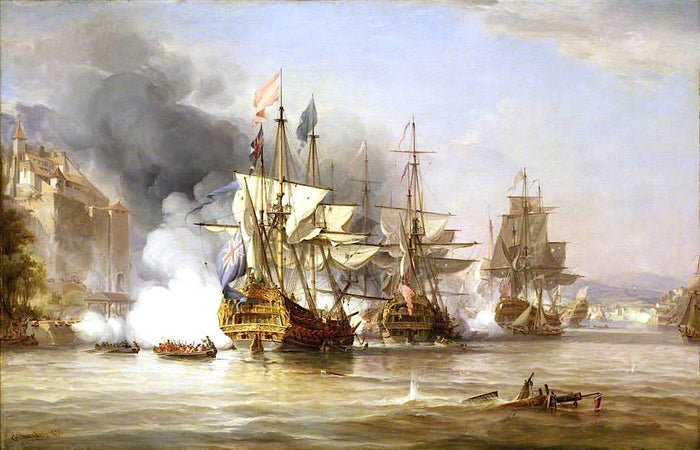 The Capture of Puerto Bello, 21 November 1739, vintage artwork by George Paul Chambers, Sr., A3 (16x12