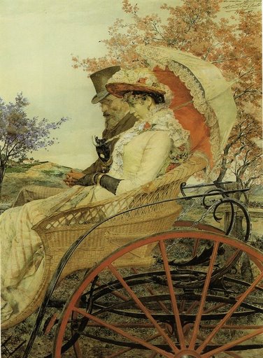 En el carro by Antonio Maria Fabres y Costa,A3(16x12")Poster
