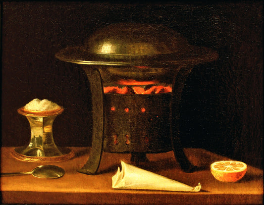 Stove and salt shaker, vintage artwork by Sebastien Stoskopff, 12x8" (A4) Poster