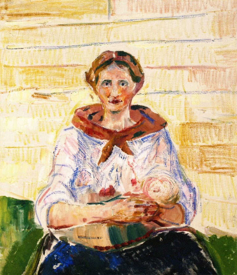 Alma Mater: Figure Study, vintage artwork by Edvard Munch, 12x8" (A4) Poster