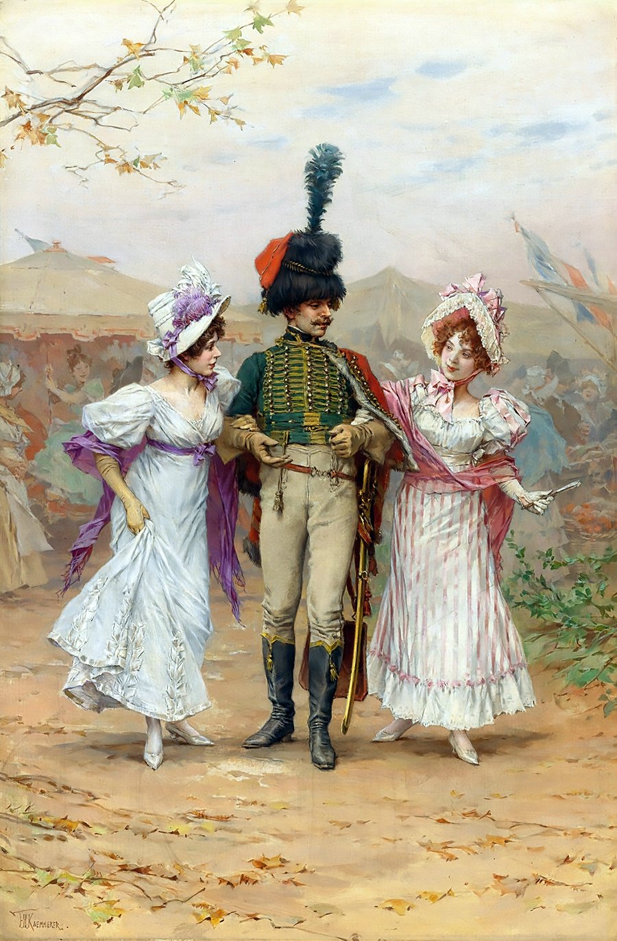 The Day in St. Cloud, vintage artwork by Frederik Henrdik Kaemmerer, 12x8" (A4) Poster