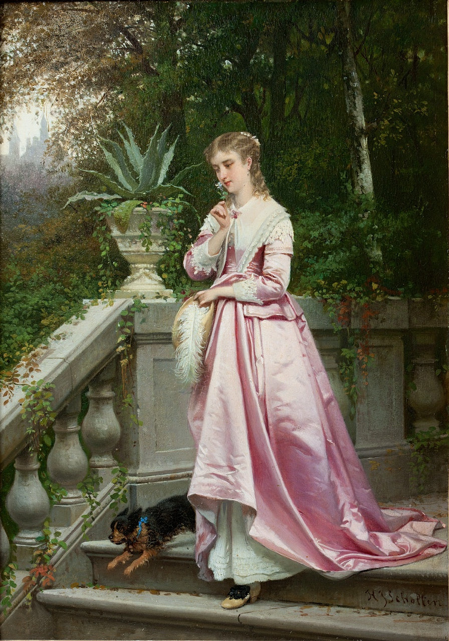 Morning Walk, vintage artwork by Hendrik Jacobus Scholten, 12x8" (A4) Poster
