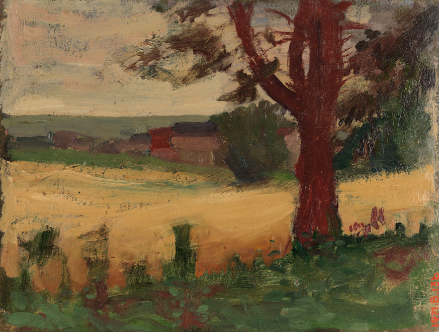 Landscape with Trees and Building by Thomas P. Anshutz,A3(16x12")Poster