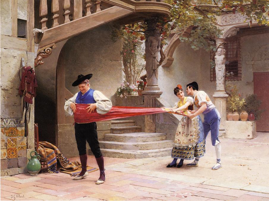 The Final Touch, vintage artwork by Jehan-Georges Vibert, 12x8" (A4) Poster