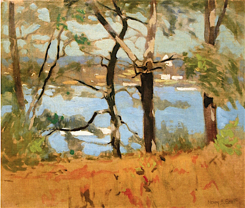 Lambertville across the Delaware, vintage artwork by Henry B. Snell, 12x8" (A4) Poster