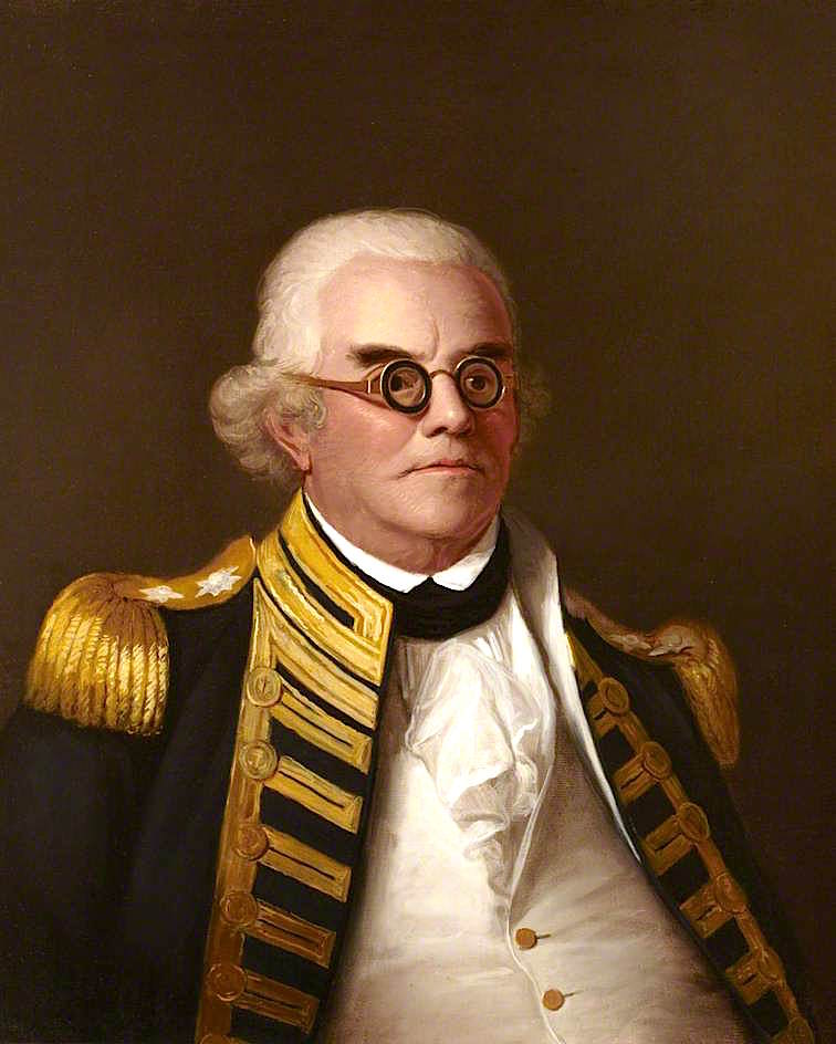 Admiral Peter Rainier, vintage artwork by Arthur William Devis, 12x8" (A4) Poster