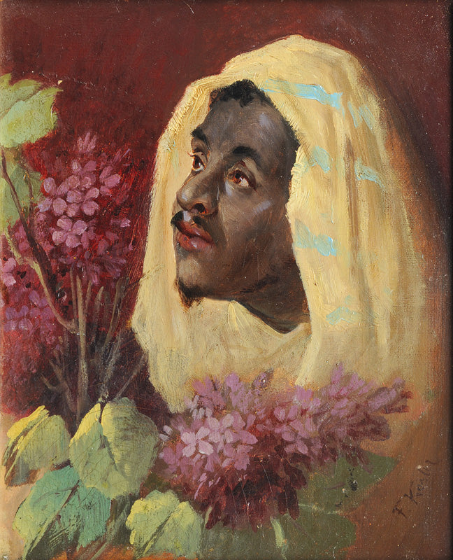 Portrait of an Oriental (Orientale) by Franz Xaver Kosler,A3(16x12")Poster