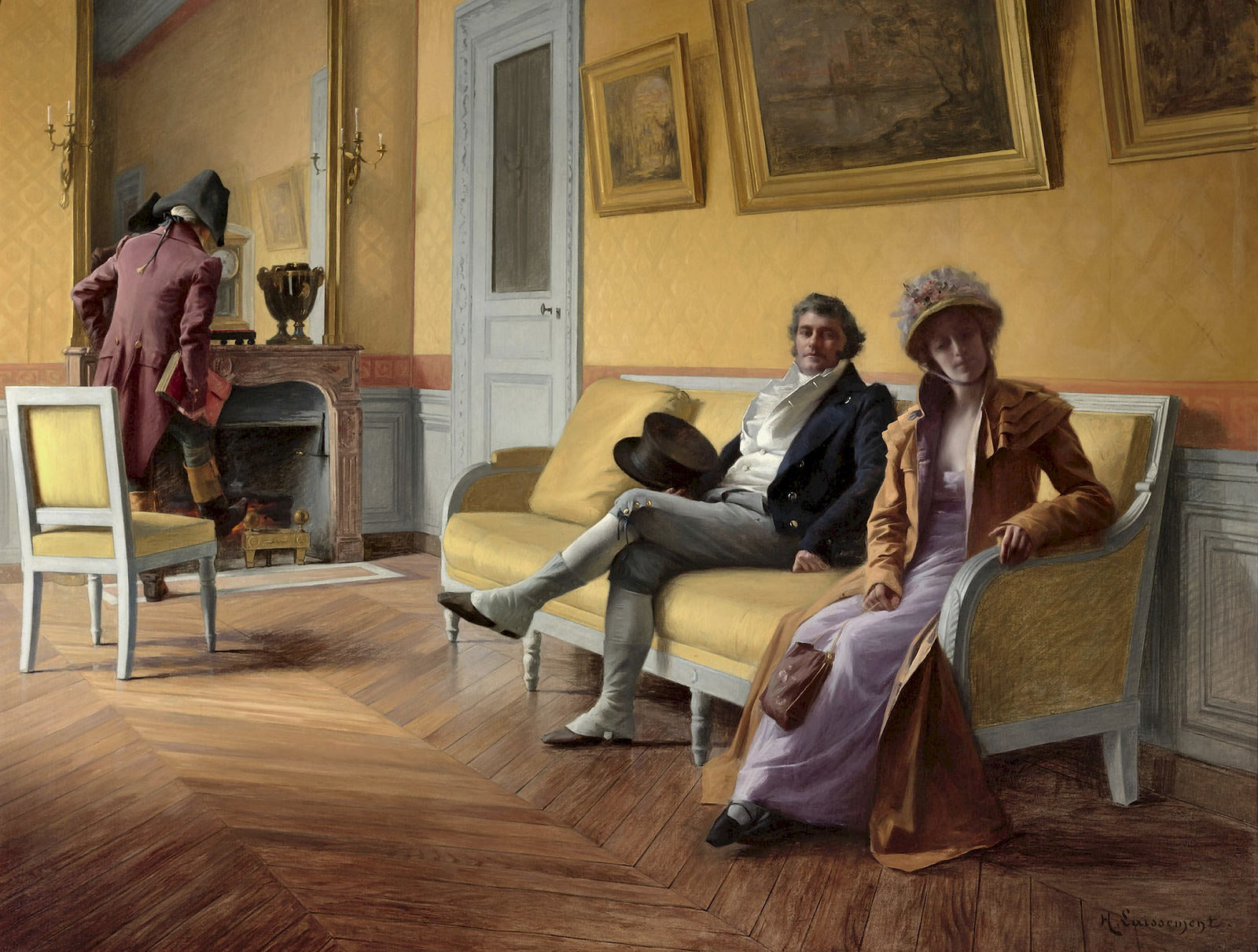 Reconcilable Differences, vintage artwork by Henri Adolphe Laissement, 12x8" (A4) Poster