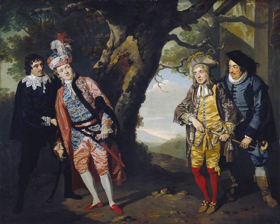 The Duel Scene from , vintage artwork by Francis Wheatley, 12x8" (A4) Poster