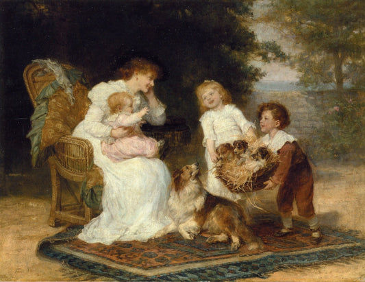 The Little Strangers, vintage artwork by Frederick Morgan, 12x8" (A4) Poster