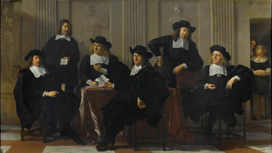 The Regents of the Spinhuis and the Nieuwe Werkhuis in Amsterdam, vintage artwork by Carel Dujardin, 12x8" (A4) Poster