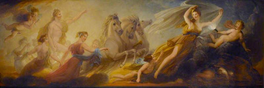 The Zephyrs are sporting in his train, vintage artwork by Henry Howard, 12x8" (A4) Poster