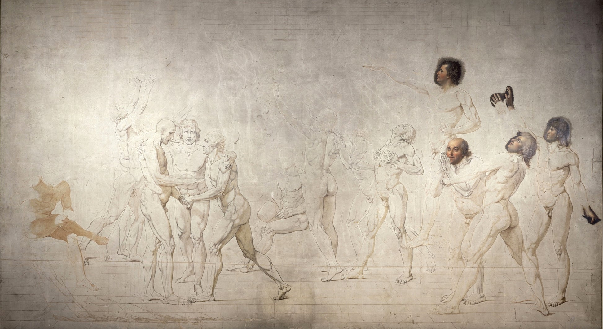 The Jeu de Paume Oath, vintage artwork by Jacques-Louis David, 12x8" (A4) Poster
