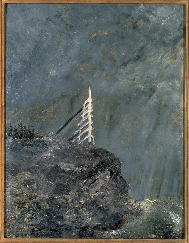The White Mare, vintage artwork by August Strindberg, 12x8" (A4) Poster