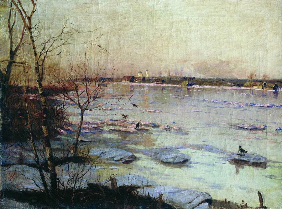 Spring Flood by Sergei Svetoslavsky,A3(16x12")Poster