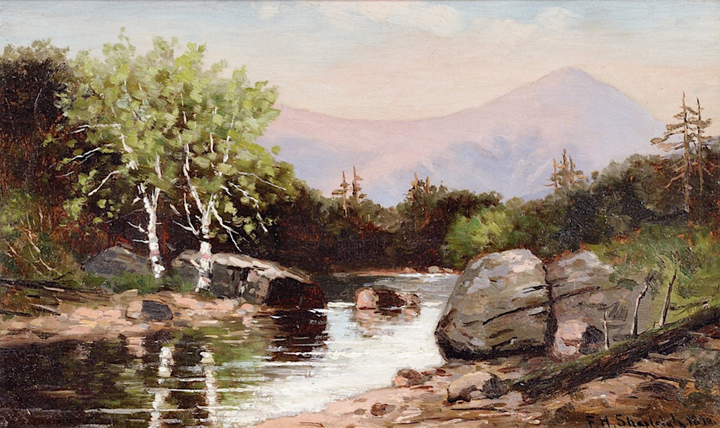 Mt. Washington from the Ammonoosuc River, vintage artwork by Frank Henry Shapleigh, 12x8" (A4) Poster