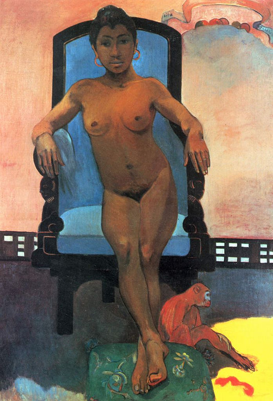 Aita Parari te Tamari Vahine Judith, vintage artwork by Paul Gauguin, 12x8" (A4) Poster
