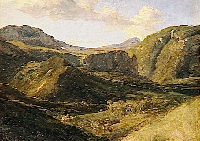 Temple of Segesta, vintage artwork by Achille-Etna Michallon, 12x8" (A4) Poster