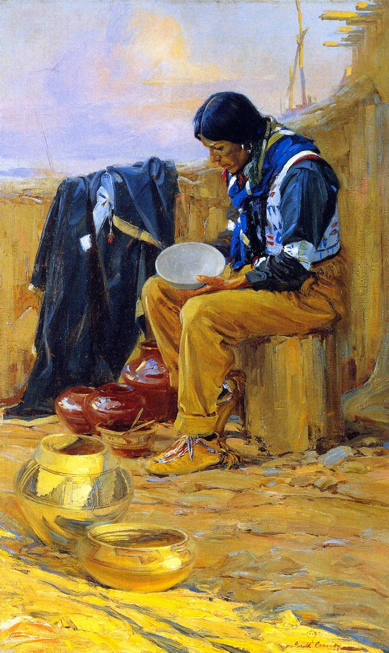 The Pottery Maker by Gerald Cassidy,16x12(A3) Poster