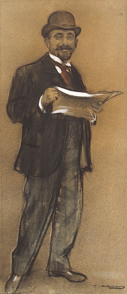Francesc Casanovas by Ramon Casas y Carbo,A3(16x12")Poster