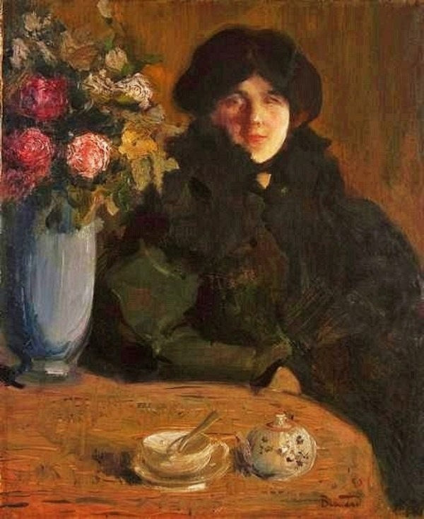 After Tea, vintage artwork by Paul Albert Besnard, 12x8" (A4) Poster